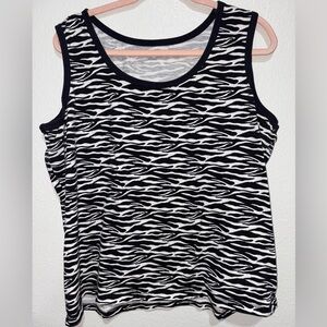 Liz Claiborne Black and White Animal Print Top